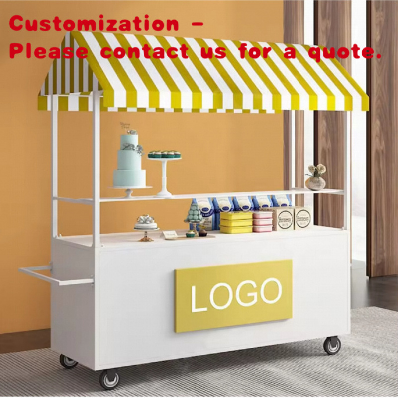 Snacks Food Stall - custom.Move Market Stall Cart Stainless Steel