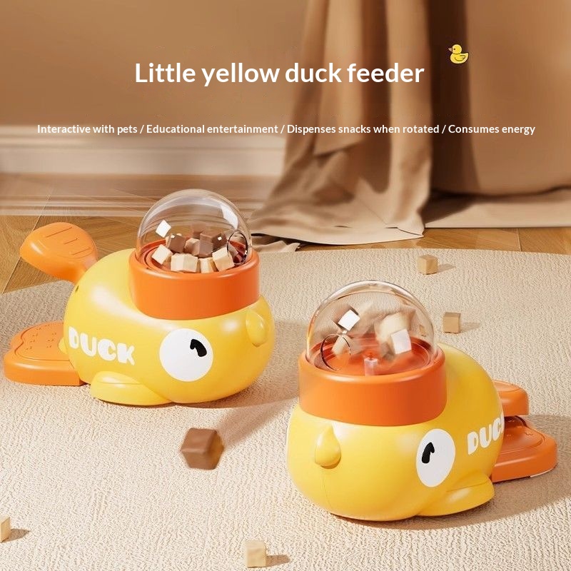 Food Energy Snacks - Duck-shaped pet food dispensing toy, interactive