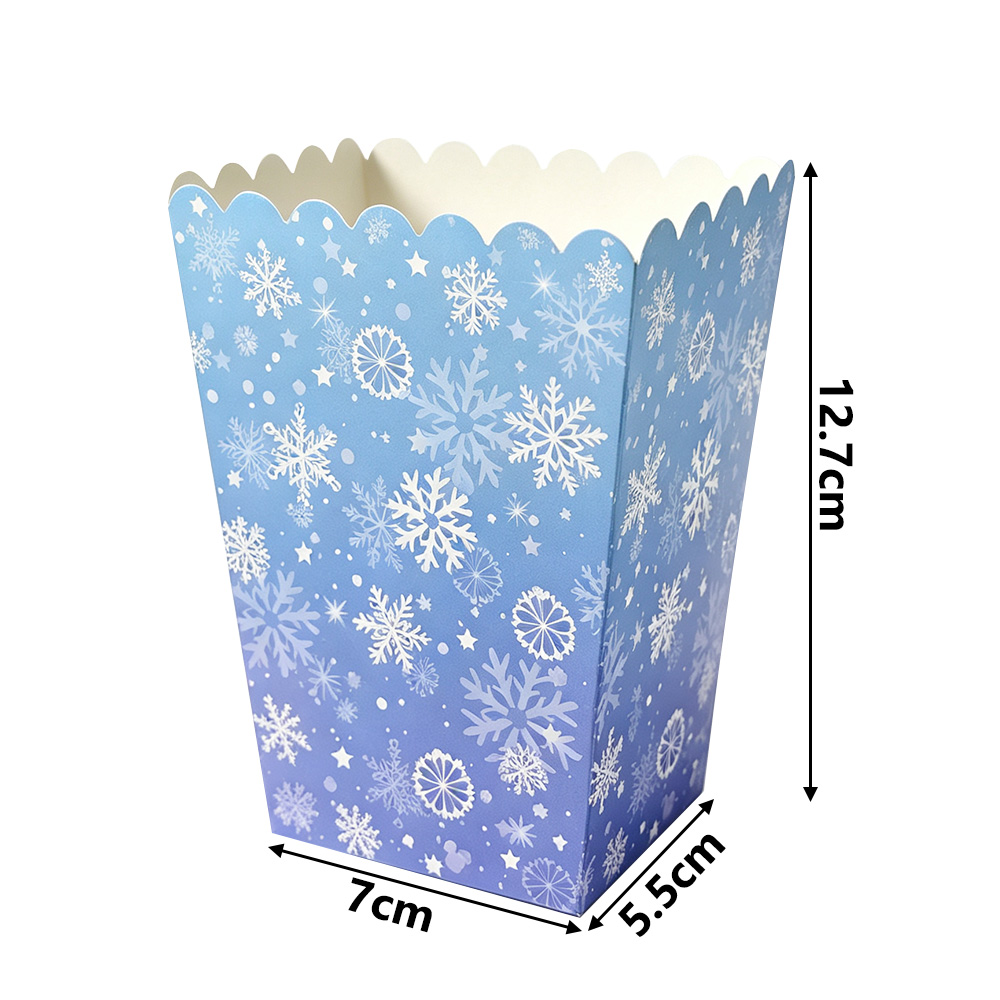 10-50pcs Snowflake Popcorn Box - đánh giá và giá Food Like Snacks