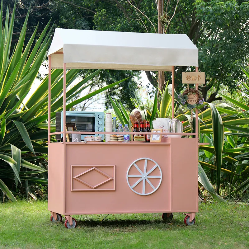 Mobile Hand Push Snack Cart Ou - đánh giá và giá Snacks Food Stall