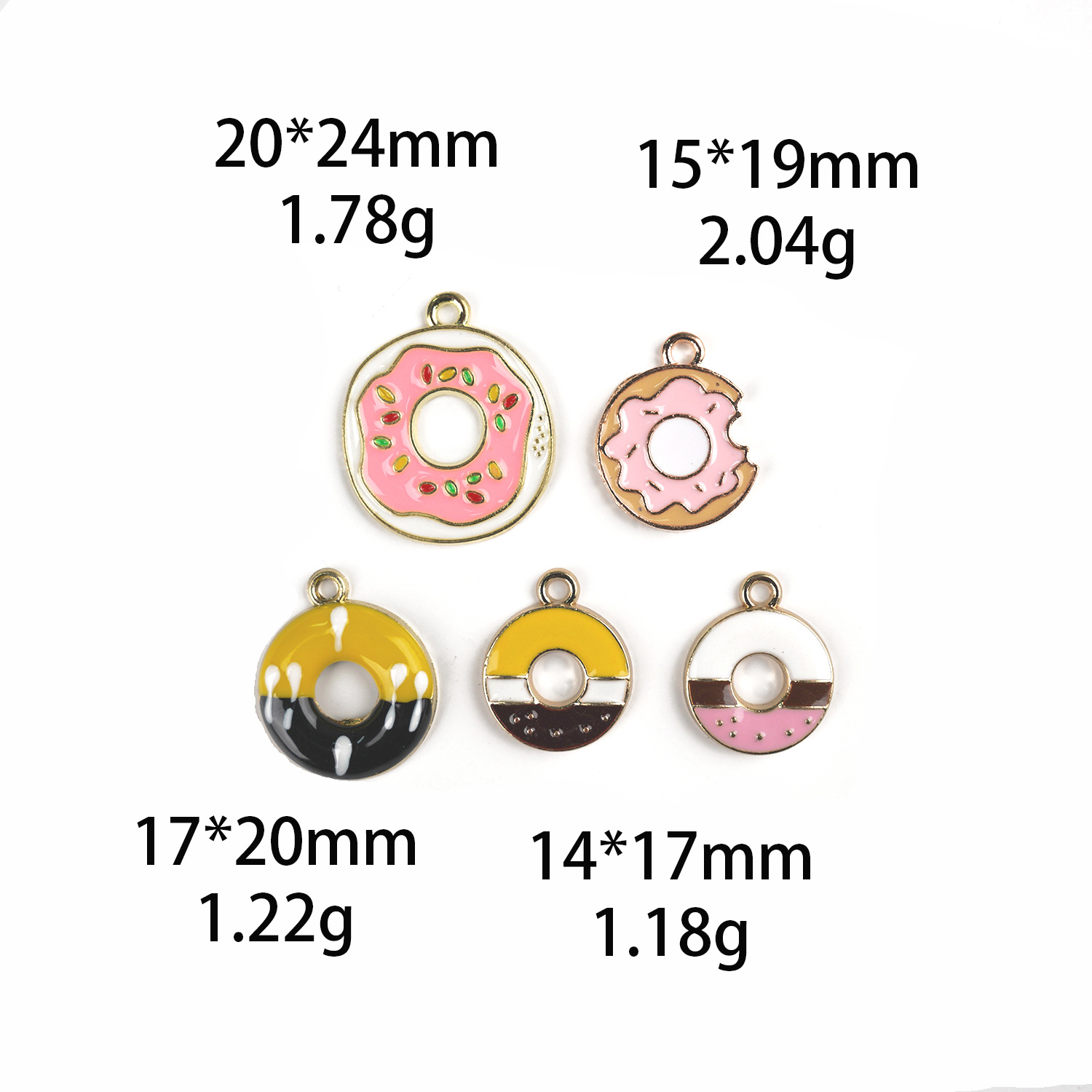 10 Pcs Colorful Enamel Cute Do - đánh giá và giá Zinc Food Snacks