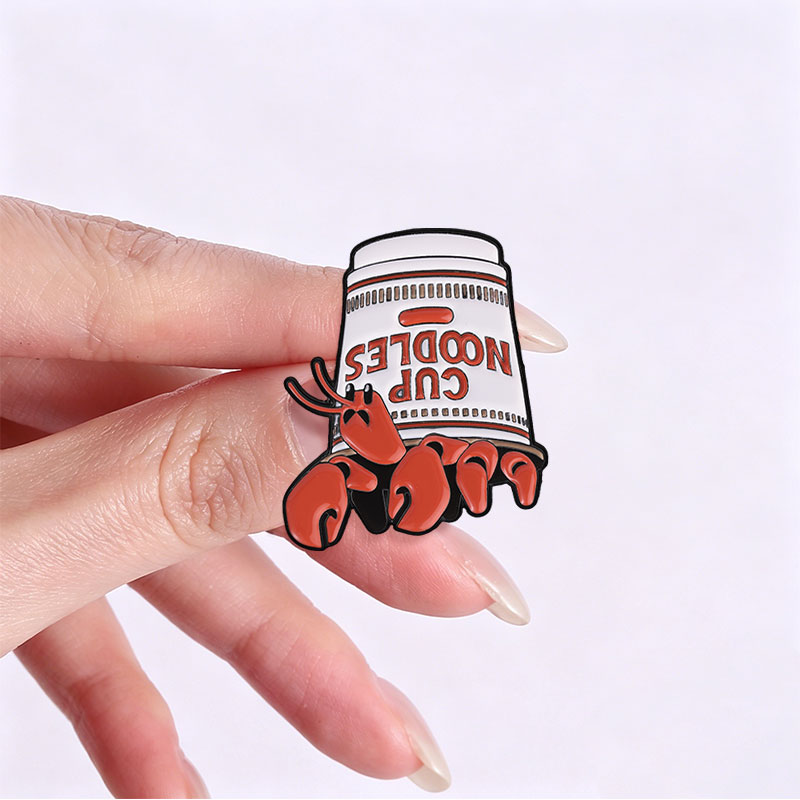 Lobster Cup Noodles Enamel Pin - đánh giá và giá Zinc Food Snacks