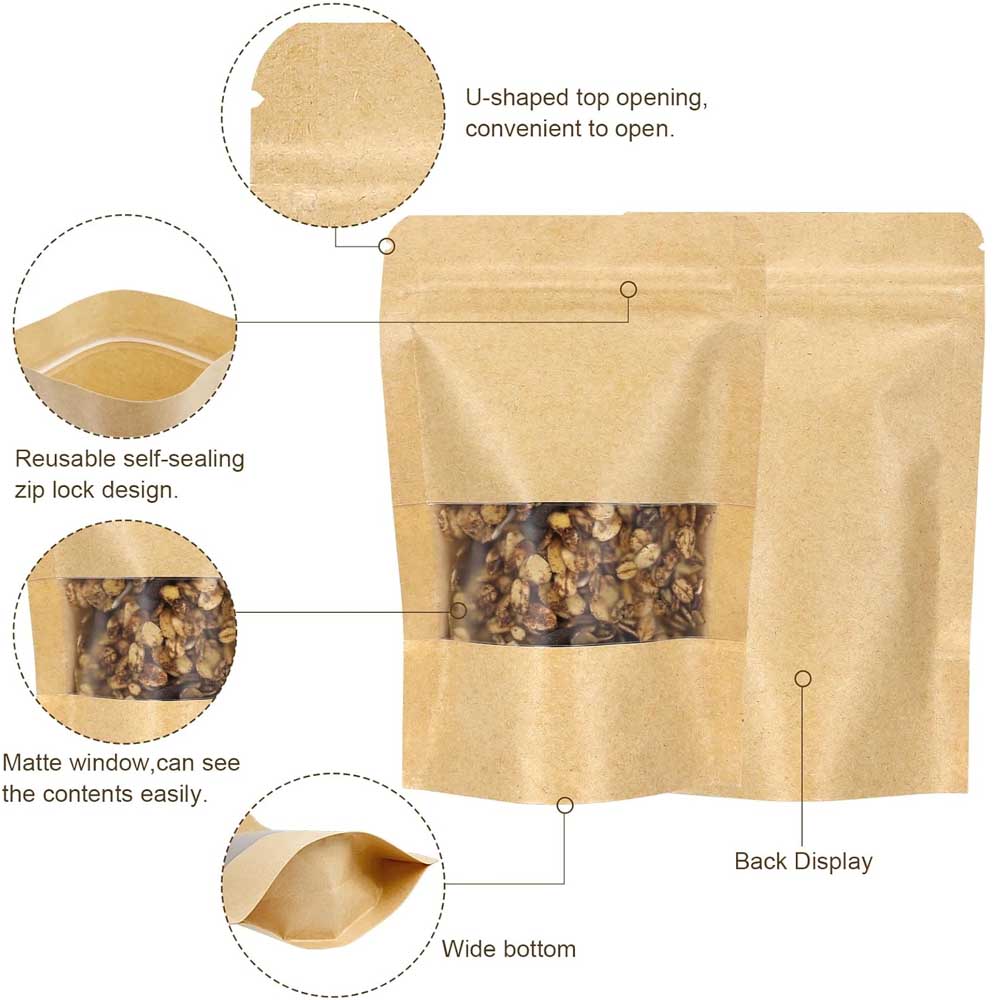 10-50pcs Upright Seal Bone Zip - đánh giá và giá Food Like Snacks