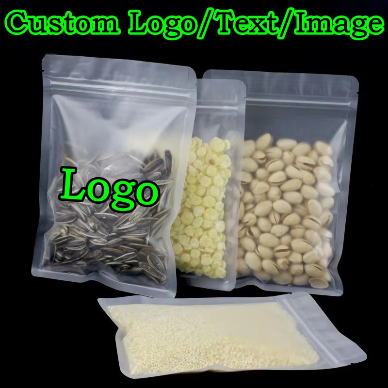 100 Chiếc Mờ Nhựa Khóa Zip Túi - đánh giá và giá Food Snacks Logos