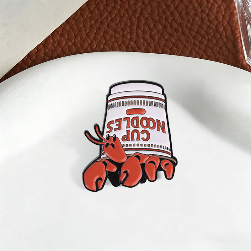 Lobster Cup Noodles Enamel Pin - đánh giá và giá Zinc Food Snacks