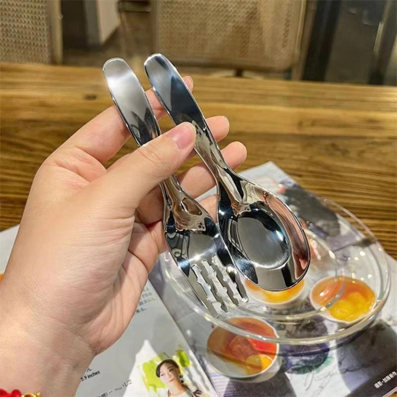 Compact Stainless Spoon And Fo - đánh giá và giá Food Snacks Ideas