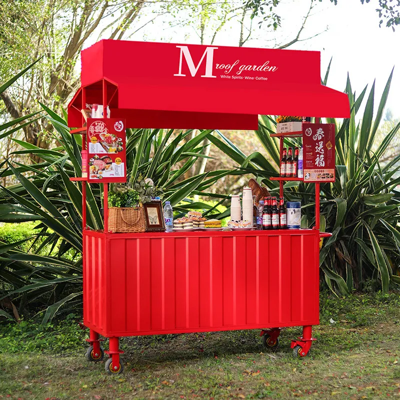 Wrought Iron Food Cart Outdoor - đánh giá và giá Snacks Food Stall