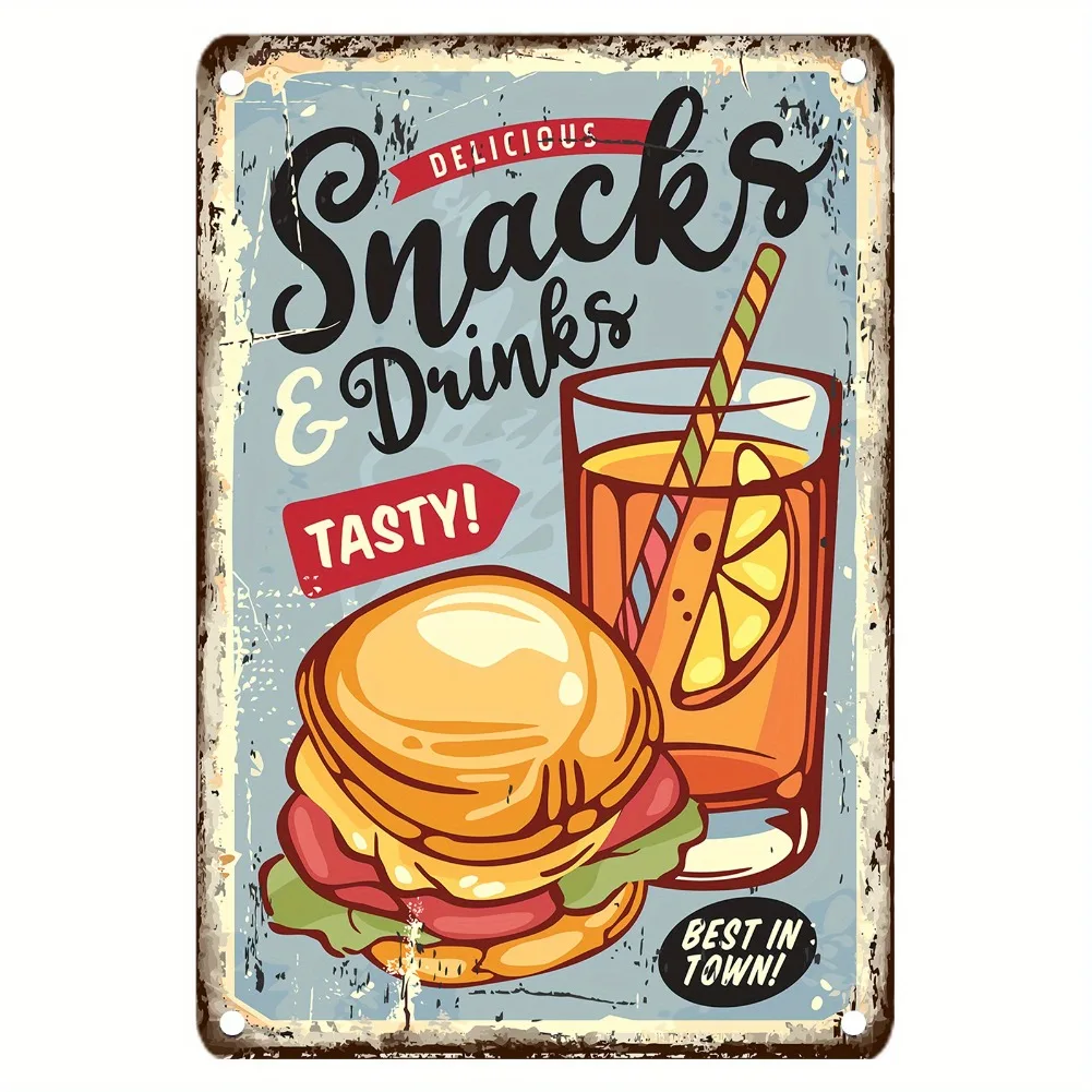 Vintage Food Metal Sign, 12x8  - đánh giá và giá Food Snacks Easy